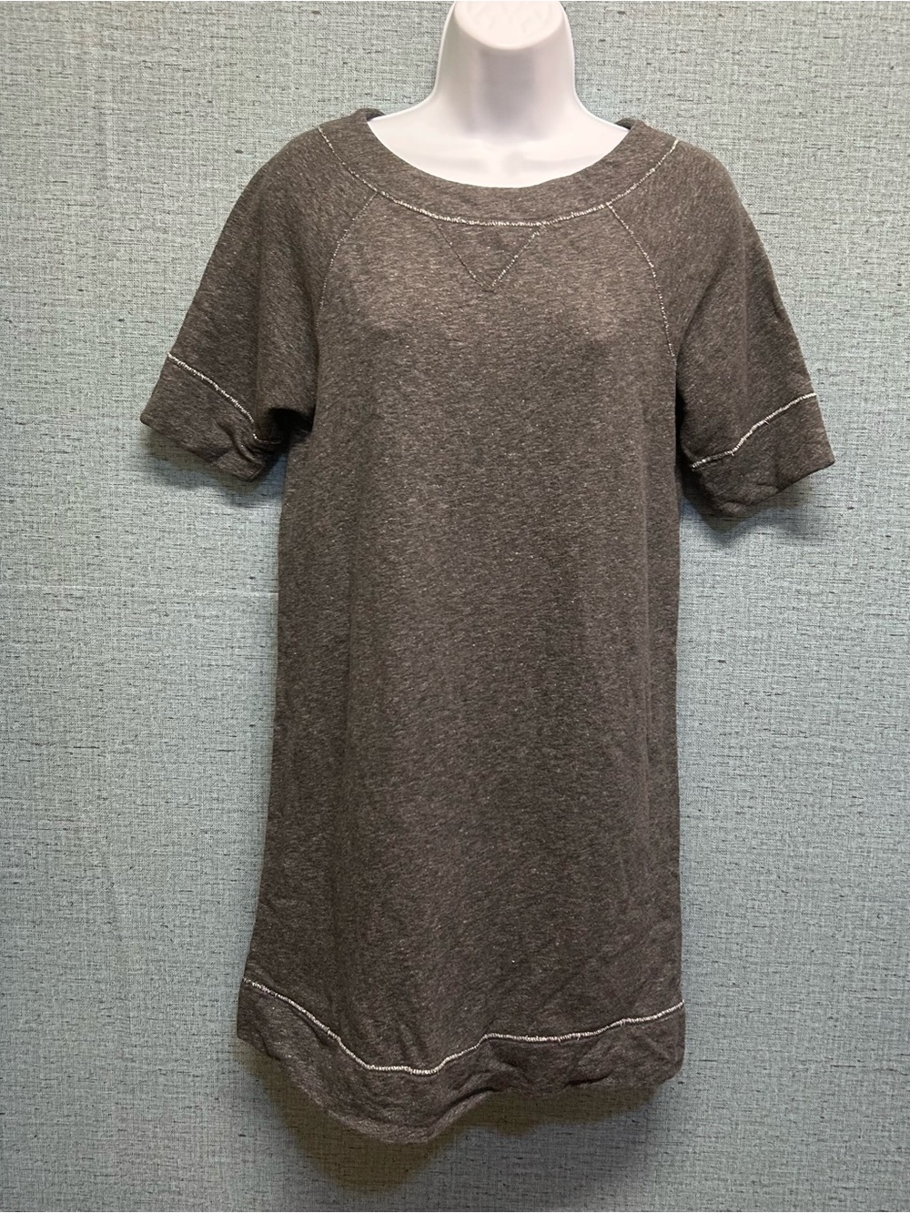 J.Crew Back-Zip Sweatshirt Gray Dress Size XS